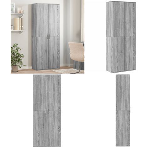Highboard Grau Sonoma 70x35x180 cm Holzwerkstoff - Hochschrank - Wohnzimmermöbel - Grau - Holzwerkstoff Möbel - Aufbewahrungsraum - Home & Living (1/5)