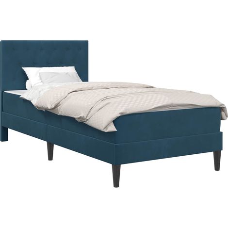 Maison Exclusive - Cadre de lit avec matelas Bleu 80 x 200 cm Velours