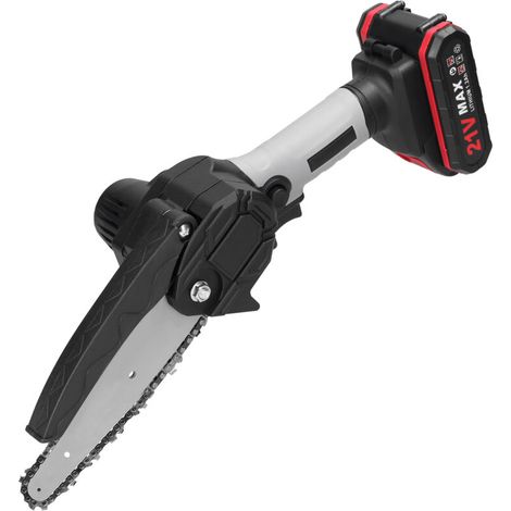 21V 6-Zoll Tragbare elektrische Astsäge, kleiner Holzdiffusor, Bürstenkettensägenmotor, Einhand-Holzbearbeitungswerkzeug für Garten und Obstplantage (1/5)