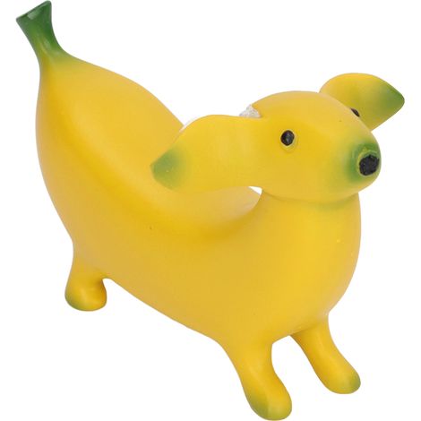 Sculpture de chien banane en résine, amusante et légère, décoration artistique pour la maison ou le bureau, taille M (13 x 8 cm / 5,1 x 3,1 pouces). (1/5)