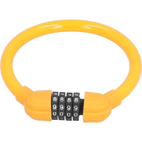 Câble antivol de vélo haute sécurité à 4 chiffres, orange, pour le cyclisme en extérieur (1/5)