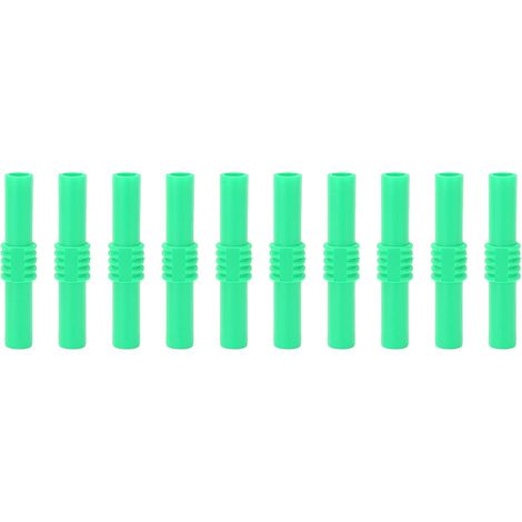 10 connecteurs banane femelle-femelle 4mm isolés, rallonge pour prises banane, matériel électronique, vert (1/5)