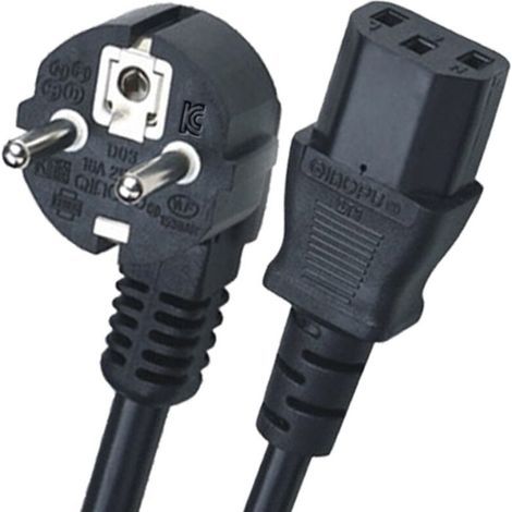 CEE Câble d'alimentation,3 Pin AC Cordon électrique Secteur pour Ordinateur Portable,moniteurs de PC,scanners,télévision,imprimante (1/5)