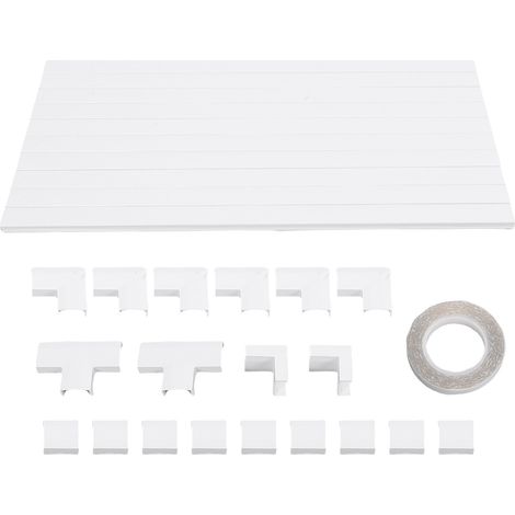 Kit de cache-cordon, couvre-fil mural, chemin de protection de câble pouvant être peint pour 2-3 câbles Ethernet ou 3-4 fils de cuivre 20x10mm