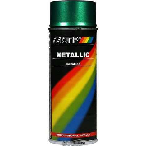 Bombe de peinture Motip Vert métallisé 400ml M04043 auto pour moto scooter