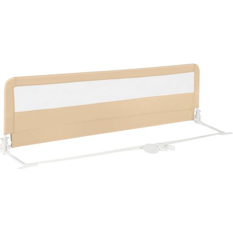 180 cm langes, klappbares Bettgitter mit Sicherheitsgurten, Beige