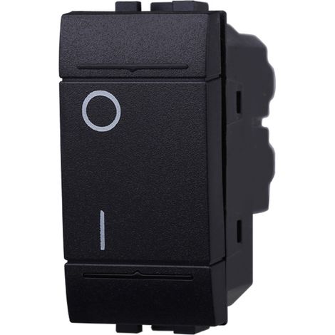 ETTROIT LN0402 Bipolarer Schalter 0-1 16A kompatibel bticino Living Black Farbe