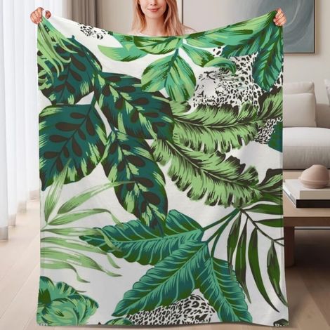 Couverture de lit en polaire, jeté doux et chaud pour le printemps, légère et luxueuse en microfibre de polyester, décoration intérieure cosy et élégante, cadeau idéal pour hommes et femmes,6080 pouce (1/4)