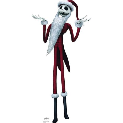 Figurine en carton Jack Skellington en Costume de Noël - L'Etrange Noël de Monsieur Jack - Haut 188 cm