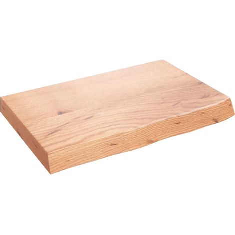 Maison Exclusive - Piano Tavolo Marrone 60x40x(2-6) cm Massello Rovere Trattato