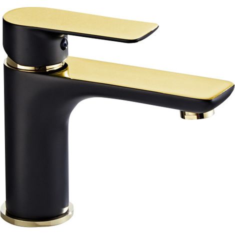 Mexen Alfa robinet de lavabo, Noir/Or - 745700-75 (1/2)