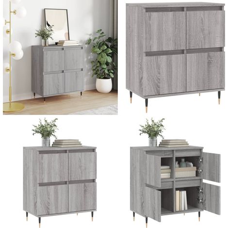 Buffet Sonoma gris 60x35x70 cm Bois d'ingénierie - Buffet - Meuble De Rangement - Armoire - Commode - Salon - Home & Living (1/5)