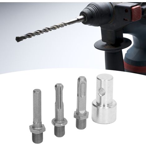 Adaptateur de Perceuse 3 en 1 pour Jardin, Connecteur Rond avec 2 Fentes et 2 Orifices, Adaptateur Carré pour Marteau Piqueur - KZQ (1/5)