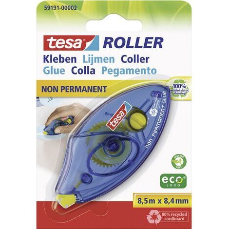 Roller colle non permanent - TESA - Jetable - 8,4 mm - Adhérence forte - Retirable (1/4)