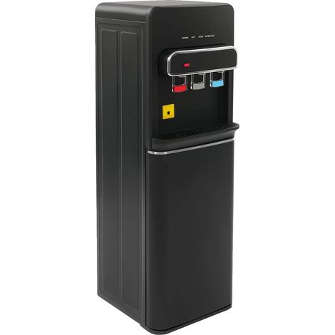 Dispensador de agua independiente con tres boquillas de temperatura regulable, color negro. (1/2)