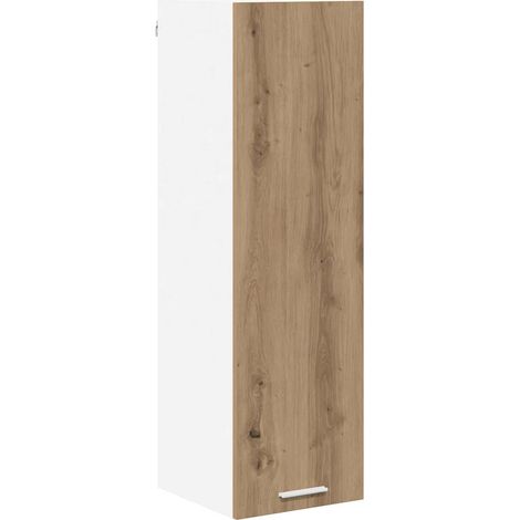 Armadio pensile moderno design pulito 30 x 31 x 100 cm stoccaggio efficiente in legno ingegnerizzato rovere artigianale 020053376