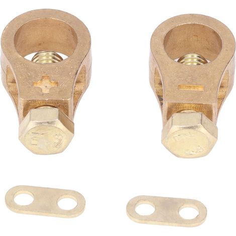 abrazaderas para cable de batería de coche, conector de cobre, accesorios para coche (1/4)
