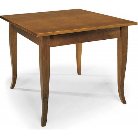 EDGAR - tavolo da pranzo in legno massello cm 80 X 80