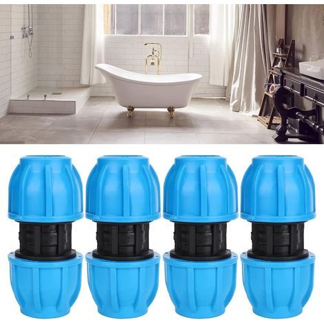 4 Pcs PE en Plastique 25mm à 25mm Droite Tuyau d'eau Connecteur PPR PE PVC Tuyau Connexion Raccord (1/5)