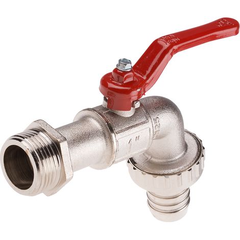 Rs Pro – Robinet extérieur en laiton BSP 1' – Raccord fileté 15 mm – Pression de travail 21 bar – Pour applications extérieures