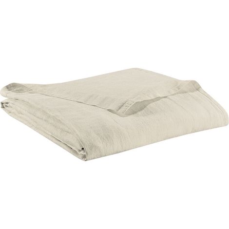 Copripiumino piatto Zeff in lino 100% - Grigio chiaro e naturale reversibile - 240 x 300 cm