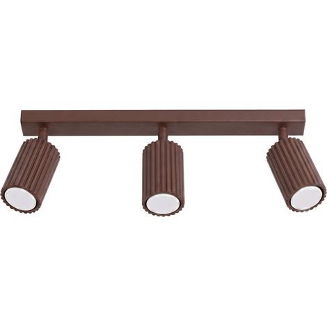 Plafonniers Karbon aluminium brun 3xGU10 45cm Sollux (1/5)