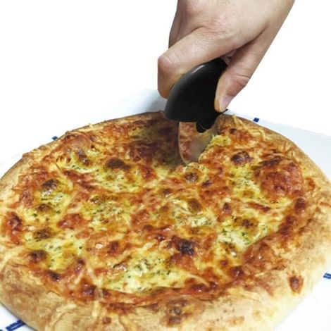 Roulette À Pizza - Lame En Acier Inoxydable - Anti-dérapante - Pour Pizzas Pâtes Gaufres Crêpes - Lot De 1 (1/2)