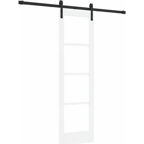 Porte coulissante ORKDAL, blanche et noire, 61 x 198,5 cm (1/5)