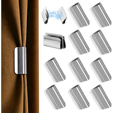 Aimants pour Rideaux, 10 Paires Fermeture magnétique pour Rideaux, Clips magnétiques pour Rideaux bloquant la lumière, Pinces Magnétiques pour Rideaux, Chambre à Coucher, Salon, Bureau, Appartement (1/5)