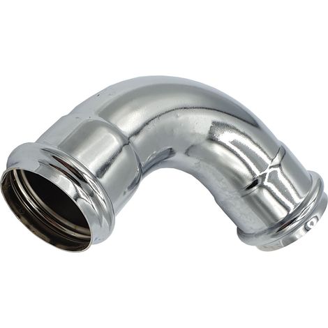 Verchromter Doppelanschluss-Winkel für Siphon 32 mm (1/3)