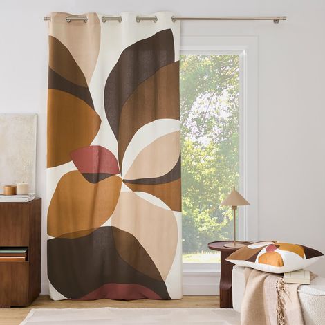 Rideau à œillets 140 x 260 cm coton/polyester imprimé Mouna (1/5)