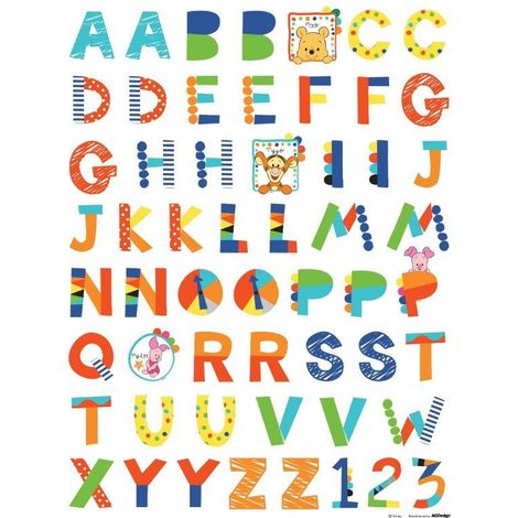 Disney Winnie the Pooh Alfabeto Decorazione Adesiva