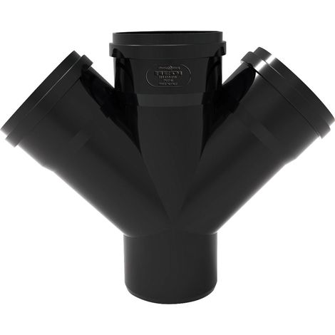 "BRAGA DOPPIA A 45° MASCHIO/FEMMINA """"PHONOBLACK"""" Ø100 x Ø50/50" (1/4)