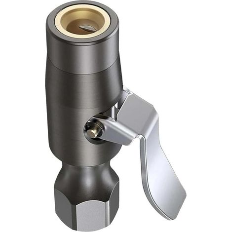 Raccords De Gonflage Pour Pneus - Accessoires de Compresseur avec Manomètre Étanche et Robustes pour Usage Intensif,Embout De Gonfleur À Verrouillage Pour Pneus - Adapté aux Camions, Véhicules, (1/5)