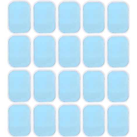 20 coussinets adhésifs de rechange ABS pour électrostimulateur, 10 paires, gels conducteurs compatibles, accessoires d'entraînement musculaire (1/5)
