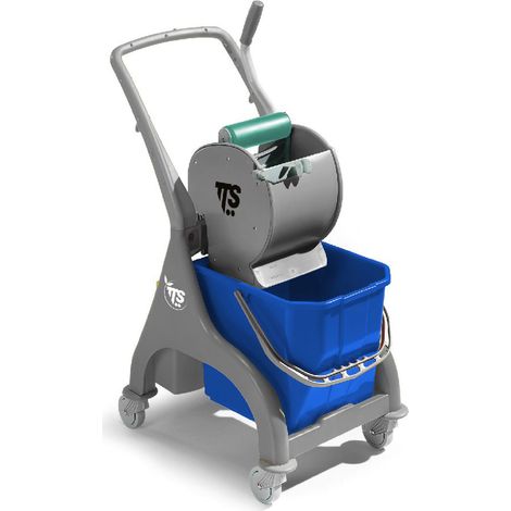Carrello professionale per le pulizie Nick grigio 15lt con strizzatore Dry e maniglia a U