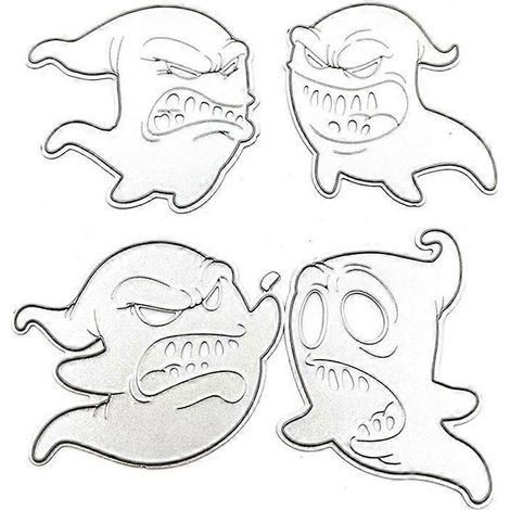 Halloween-Geister-Stanzschablone aus Metall zum Selbermachen von Scrapbooking-Alben, Papierkarten und zum Prägen von Bastelarbeiten
