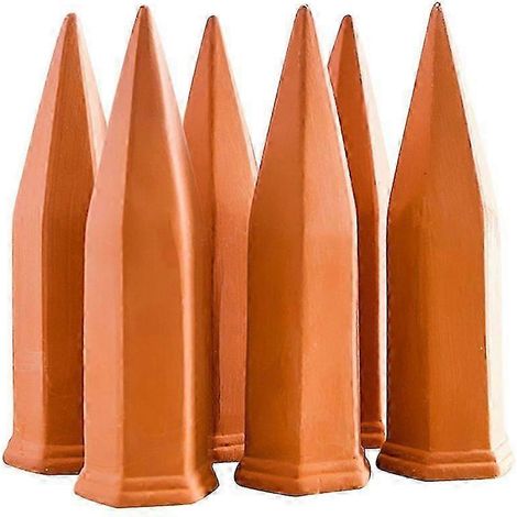 Lot de 6 dispositifs d'arrosage automatique en céramique et terre cuite pour plantes (1/5)