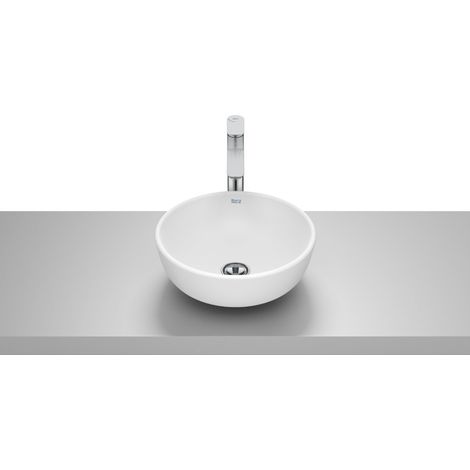 Vasque à poser ovale Optica - sans trop plein - Ø350mm - Blanc mat - Roca (1/2)