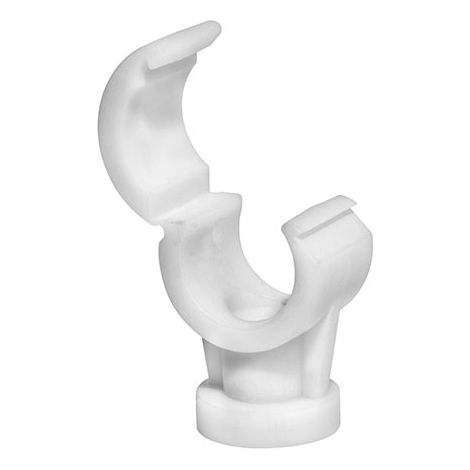 Quick Lock Single Pipe Clips White  - 22mm