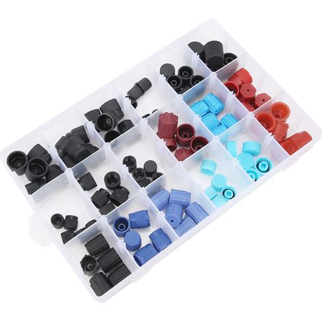 90 bouchons de valve de réfrigérant de rechange pour système de climatisation automobile, accessoires de réparation (1/5)
