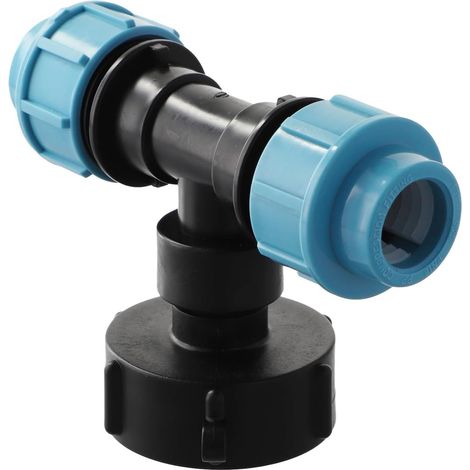 Connecteur Cuve pour ibc Plastique S60x6 vers PE 25mm Connecteur(Tee outlet 25mm) (1/5)