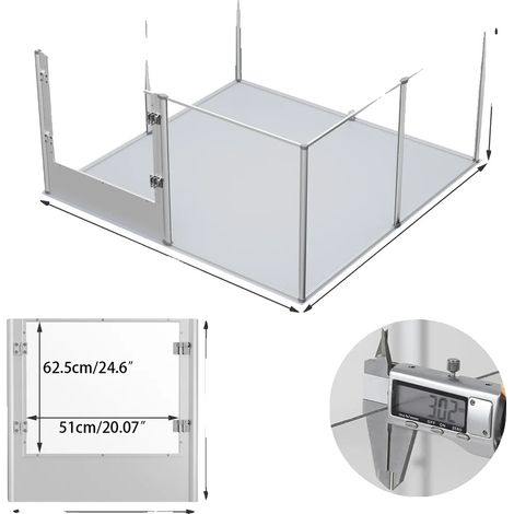 Parque para mascotas, materiales duraderos, versátil para animales pequeños, 132 x 132 x 80,5 cm (largo) (1/2)