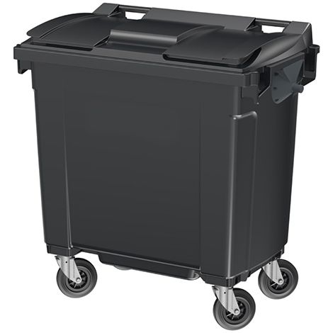 Conteneur 770 litres à préhension latérale avec tourillons - Couleur du couvercle Grenat - 1265 x 775 x 1320 mm - 2100010LGAGA/BO