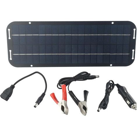 12V monokristallines Solarpanel – Batterieladegerät mit Sperrdioden – wasserdicht (1/5)