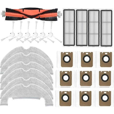 Filtre pour aspirateur brosse pour aspirateur Filtre de brosse pour aspirateur filtre de Dreame Bot D10 Plus RLS3D Robot Aspirateur HEPA Filtre Serpillière Main Side Brosse Sac à poussière pièce détac (1/5)
