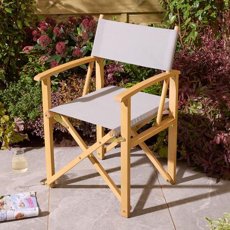 Rowlinson Ascot Folding Director's Chair - Slate Grey (1/5)