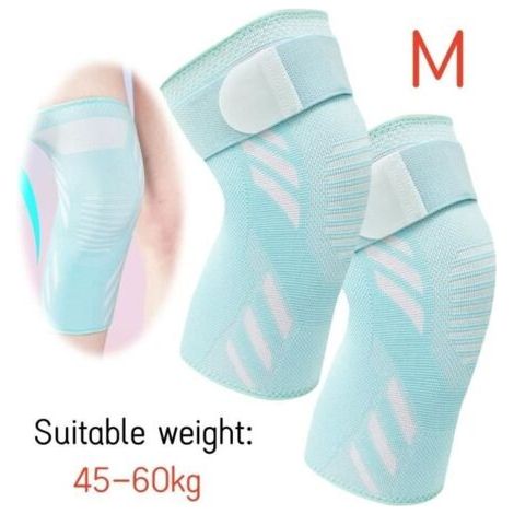 Genouillère de Compression,Genouillères de Sport Réglable,bandage de soutien de genou,pour Ligamentaire,Basketball,Volley Ball(Bleu) (1/4)