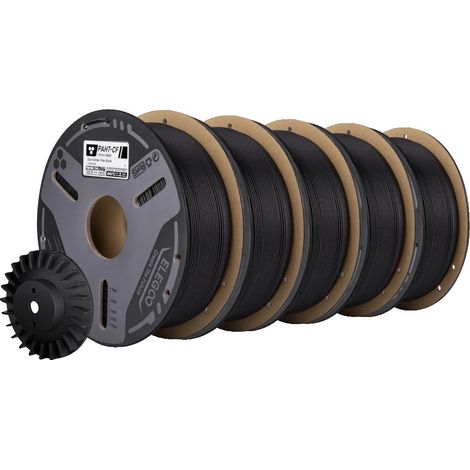 Filamento per stampa 3D, composito in fibra di carbonio, elevata resistenza e robustezza, 5 kg (1/2)