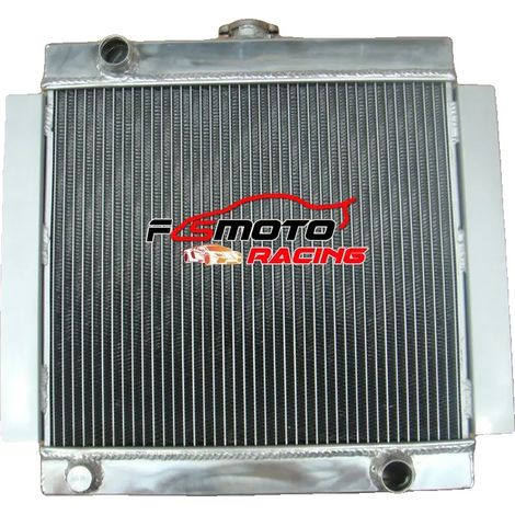 Radiador de aluminio, tamaño del núcleo 420 mm × 360 mm × 70 mm, tamaño total 500 mm × 460 mm × 70 mm, entrada/salida 30 mm/30 mm, compatible con FORD Escort Mk1 Mk2 RS2000, diseño robusto. (1/5)